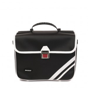 Einzeltasche Haberland Retro schwarz/weiß, 34x27x11cm, 10ltr