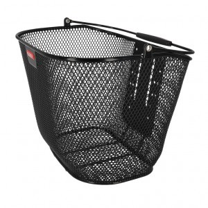 Vorderradkorb KLICKfix Uni Plus 35x26x27cm, sw, engmaschig, höhenverst.