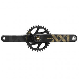 KRG SRAM Crank XX1 Eagle DUB Boost 170mm,34 Z,Alu/Carb,gold,DM,12-f,X-Sync2