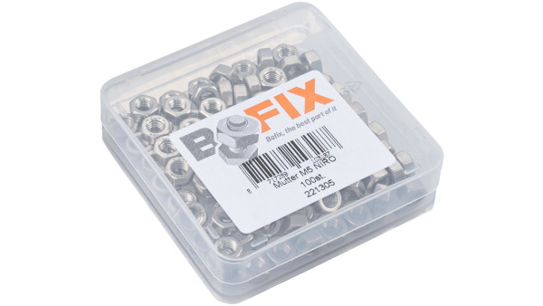 BOFIX SECHSKANTMUTTER M5 NIRO,PACKUNG A 100 ST.