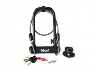 Bügelschloss Onguard Pitbulll DT 8005X 115x230mm, Ø14mm, sw, mit Seil u. Halter