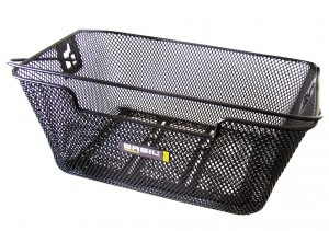 Hinterradkorb Basil Capri Flex 33x41,5x19cm, schwarz, engmaschig