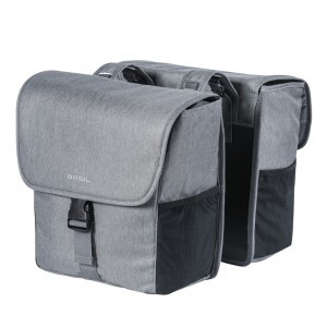 Doppelpacktasche Basil Go Double grey melee, 40x16x38cm, 32ltr