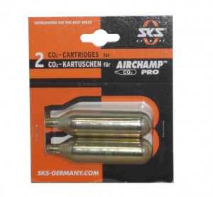 Ersatzkartusche SKS Airchamp Pro 2 Kartuschen,á 16g,auf Karte,oh. Gewinde