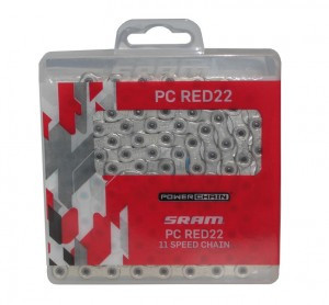 Schaltungskette SRAM PC Red 22 HollowPin 114 Glieder 11-fach, Power-Lock, silber
