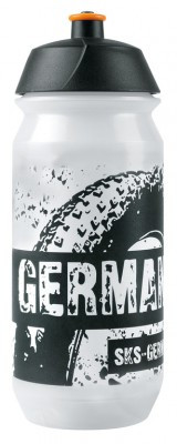 Trinkflasche SKS Small 500ml, transparent mit SKS Reifenmotiv