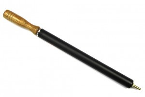 Fussballpumpe mit Holzgriff 250mm, schwarz