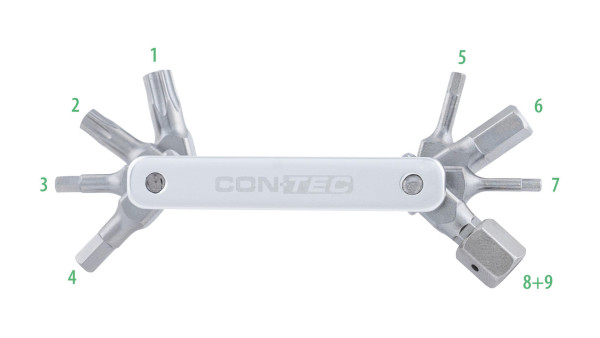 CONTEC CT MULTITOOL TFR-BUSTER 9 9 FUNKTIONEN SILBER
