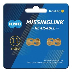 KMC VERSCHLUSS 11-FACH 2PCS / CARD R TI-N