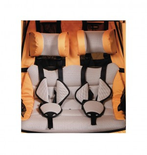 XLC Textilsitz mit Gurtsystem BS-X125 DUO S marigold/anthrazit