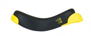 Einradsattel QU-AX Luxus sw/gelb, Unisex,355x100/75/140mm,ca.650g