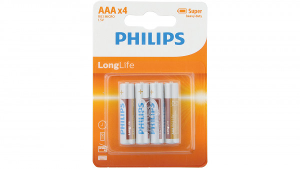 Philips BATTERIE LONGLIFE LR3 MICRO 4ER BLISTER