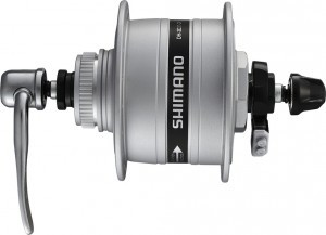SHIMANO Nabendynamo DH-3D37 6 Volt / 3 Watt 36 Loch Center-Lock Silber