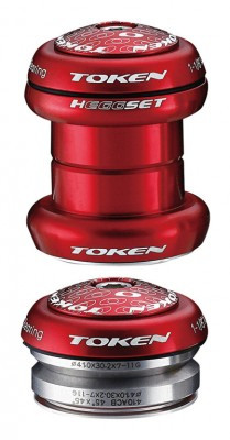 Steuersatz TOKEN hEGGset AHead 2in1 1 1/8", rot (34/41mm)