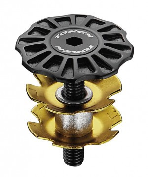 A-Head Plug TOKEN Arsenal Top Cap 1 1/8" schwarz, CNC mit Kralle