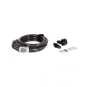 XLC Zahlenspiralkabelschloss RonaldBiggs Länge 185cm, Ø12mm, schwarz