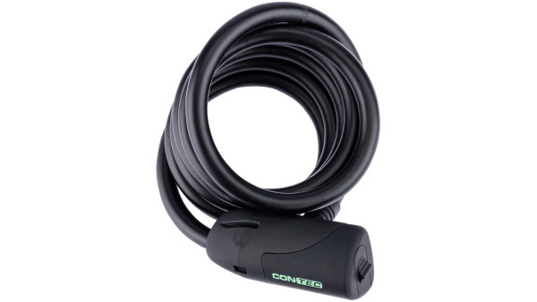 CONTEC CT SPIRALKABELSCHL SLOC 10 MM X 150 CM, SCHWARZ