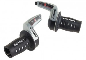 Drehgriffschalter SRAM Centera 1:2, rechts, 8-fach, schwarz/silber