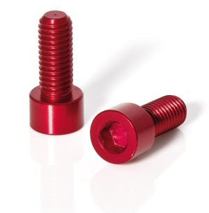 XLC Schrauben für Trinkflaschenhalter 2er Set, rot