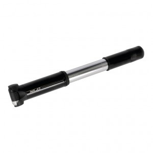 XLC Minipumpe Race PU-R03 11bar, silber/sz, 220mm, Alu, Dualkopf