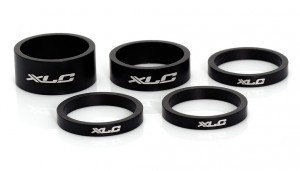 XLC A-Head Spacer-Set AS-A02 3 x 5, 1 x 10, 1 x 15mm, 1", schwarz
