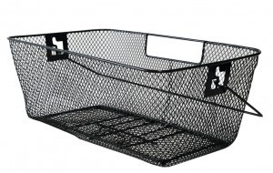 Hinterradkorb für Schultasche 46x27x18cm, schwarz, engmaschig
