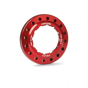 Abschlussmutter Miche Centerlock f. Innenschlüssel, rot, Aluminium, Stahl