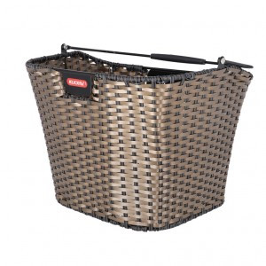 Vorderradkorb KLICKfix Structura 35x26x25cm,bronze,geflochten,o. Adapter