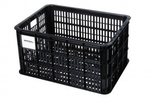 BASIL TRANSPORTKORB CRATE L,40L,SCHW.KUNST.95%RECYC
