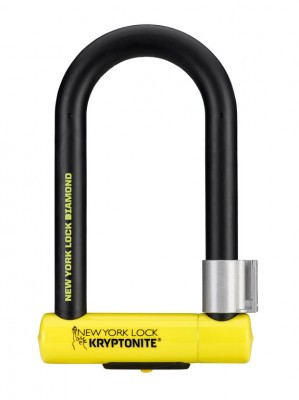 Bügelschloss Kryptonite New York Diamond 95x204mm, sw/gelb,3 Schlüssel, Standard