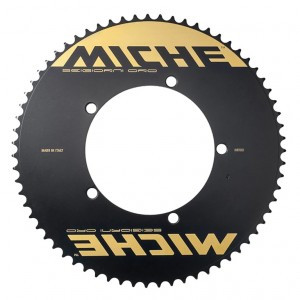 Kettenblatt Miche Seigiorni Oro 144mm, 65 Z., Alu, schwarz/gold, Box