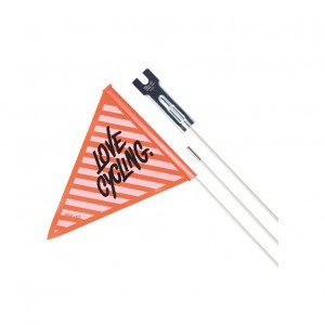 XLC Sicherheitswimpel XLC SF-C02 dreiteilig, schwarz/orange 'Love cyling'