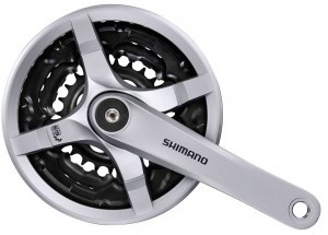 SHIMANO Kurbelgarnitur TOURNEY FC-TY501 6-fach / 7-fach / 8-fach 175 mm 42-34-24 Zähne