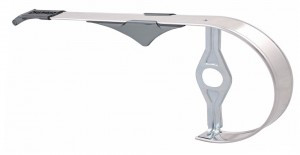 Kettenschutz Hebie Chainbar 1-flügelig 44-48 Zähne, silber poliert, 219mm