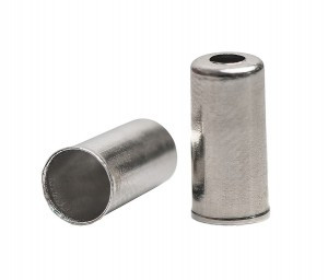 Endkappe für Bremsaussenhülle für 5mm, Messing, silber