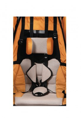 XLC Textilsitz mit Gurtsystem BS-X125 MONO S marigold/anthrazit