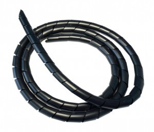 Spiralband 5m Rolle, Ø 8mm, sw, flexibel, kürzbar