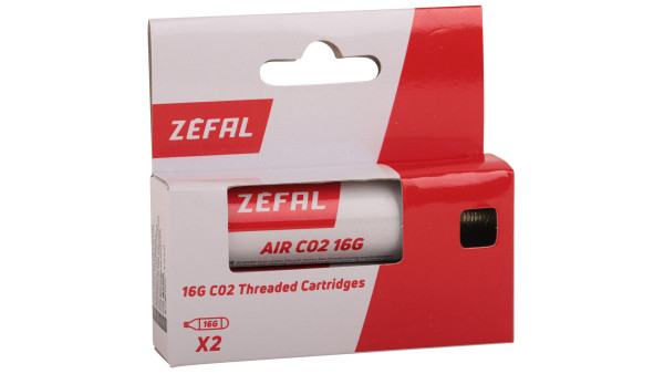 Zéfal ZEFAL CO2 KARTUSCHE 16GR MIT GEWINDE,KARTE A 2 ST.