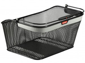 Hinterradkorb KLICKfix City Reflect GTA 40x20x30cm, schwarz, engmaschig