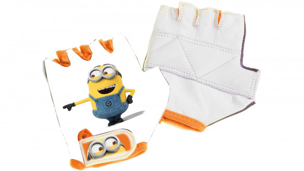 Bike Fashion KINDERHANDSCHUHE "MINIONS GR.4 WEISS