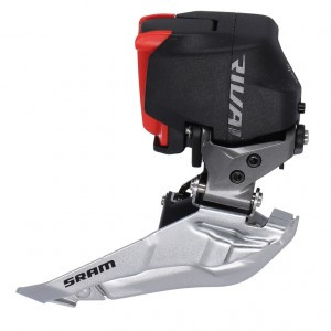 Umwerfer SRAM Rival eTap AXS D1 Braze-on, 61-66°, 2x12, Rd/Yaw, schwarz