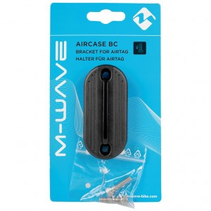 Halter M-Wave für Airtag Aircase BC schwarz, auf Karte, inkl. Schrauben