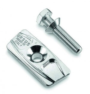 Ständer Adapterplatte Ursus silber,f. Zweibeinständer,SchraubeM10x50