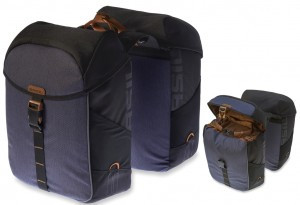 Doppeltasche Basil Miles black slate, 34x16x43cm, 34ltr, wasserd.
