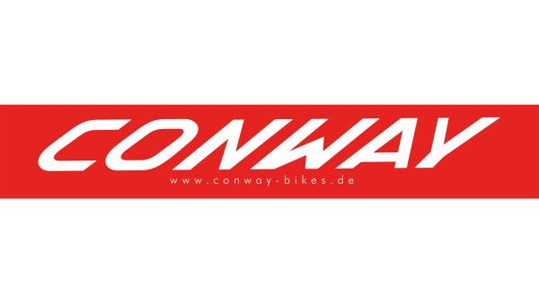 CONWAY AUFKLEBER LOGO ST RED/WHITE 3,5X21 CM