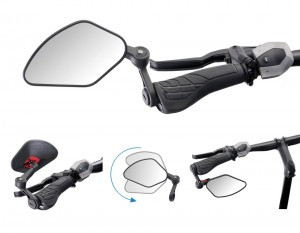 Fahrradspiegel Krampe KF Sport Typ B links, Innenklemmung, schwarz