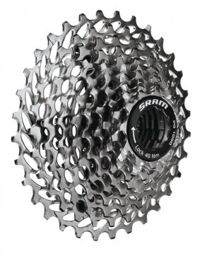 Zahnkranz-Kassette SRAM PG-1050 10-fach, 12-36 Zähne, HG-Body, silber