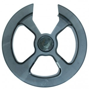 Kettenschutzscheibe Hebie 326E5 48 Z., sw/transp., Shimano, Kunststoff