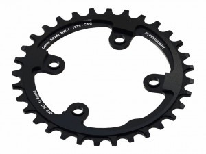 Kettenblatt Stronglight MTB SRAM 1x11 76mm, 34 Z., Alu, sw, m.Gewinde,SRAM XX1