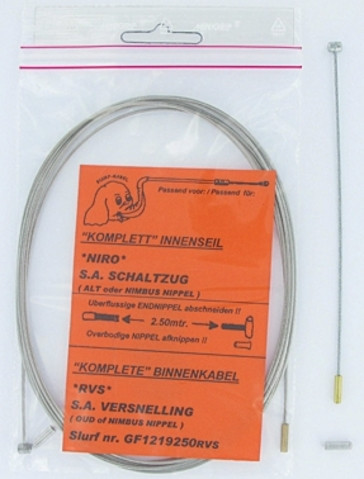 Slurf INNENSCHALTZUG S.A. 2,5 MTR. NIRO